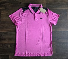 Nike Court Advantage Polo Shirt Mens Pink Dri-Fit Performance Tennis Large…