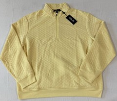 RLX Ralph Lauren Yellow Quilted Double Knit Quarter Zip Pullover Men’s 2XL $168