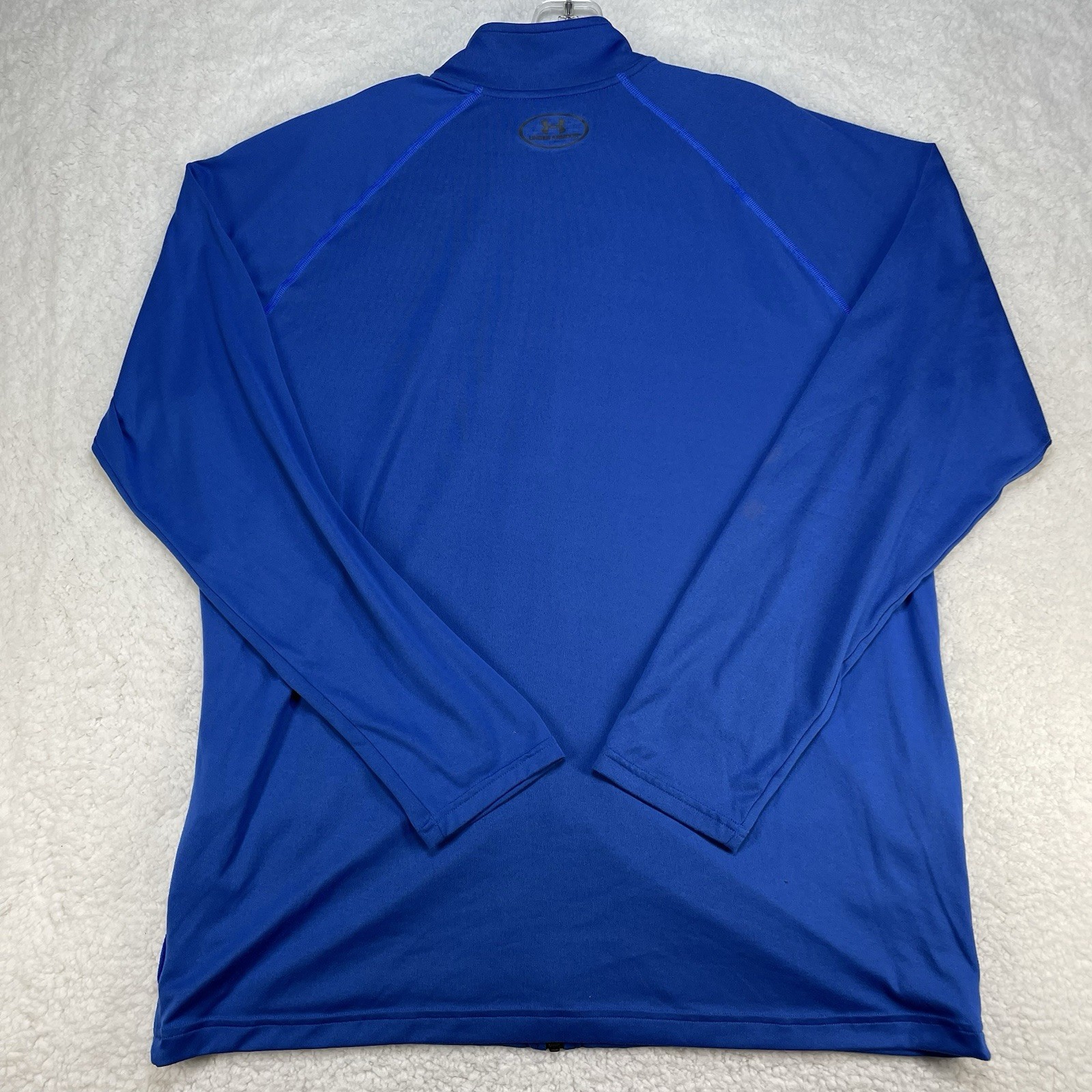 Under Armour Athletic Top Men’s XL Blue Full Zip HeatGear Activewear Pockets gallery