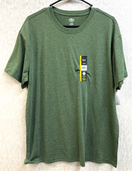 Athletic Works Green DriWorks Moisture Wicking Short Sleeve T-Shirt Size L