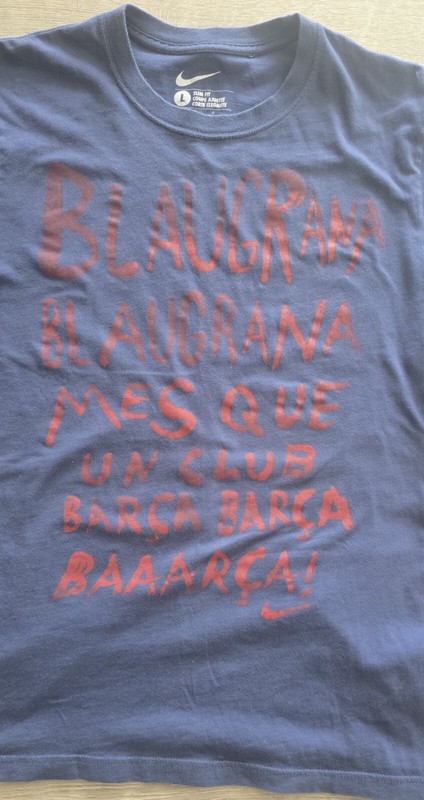NIKE Barcelona FCB Club BARCA T Shirt Men's Large Blue gallery