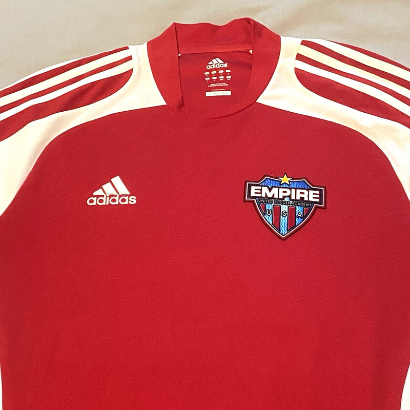 USA Team Jersey Men L Red Adidas Empire United Soccer Academy Clima365 Climalite gallery