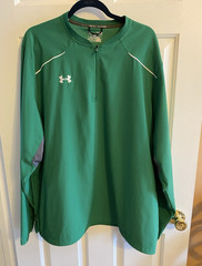 Under Armour Men’s XL Green AllSeasonGear 1/4 Zip Mock Neck Loose Pockets
