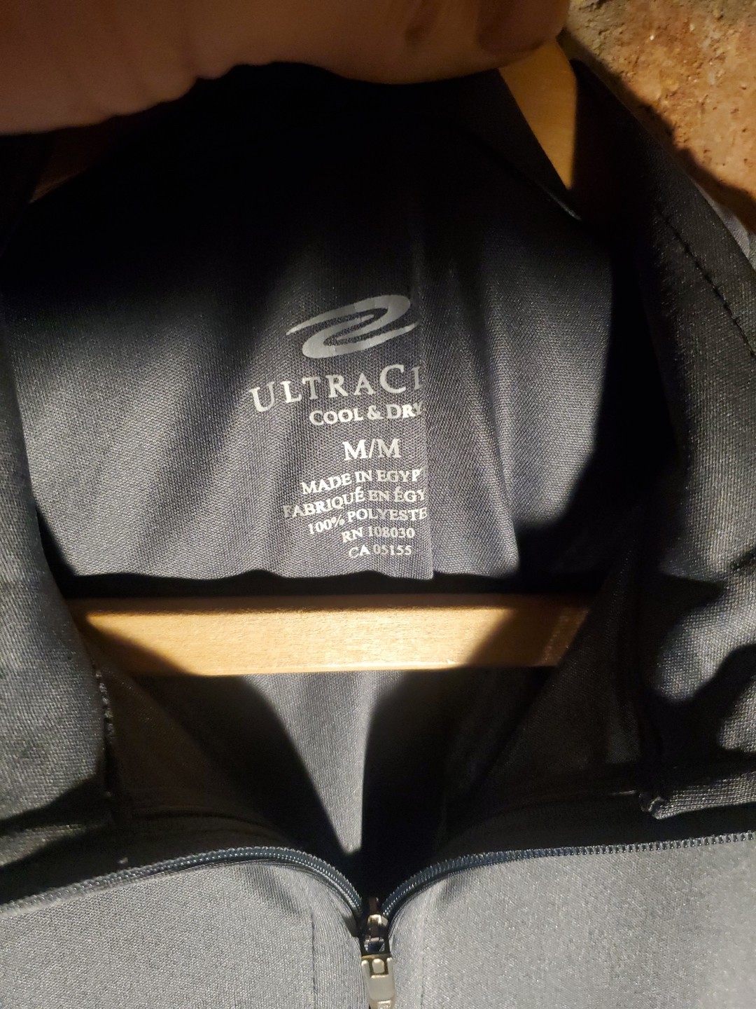 Ultra Club cool & dry Mens size Medium Grey zip up/pull over gallery