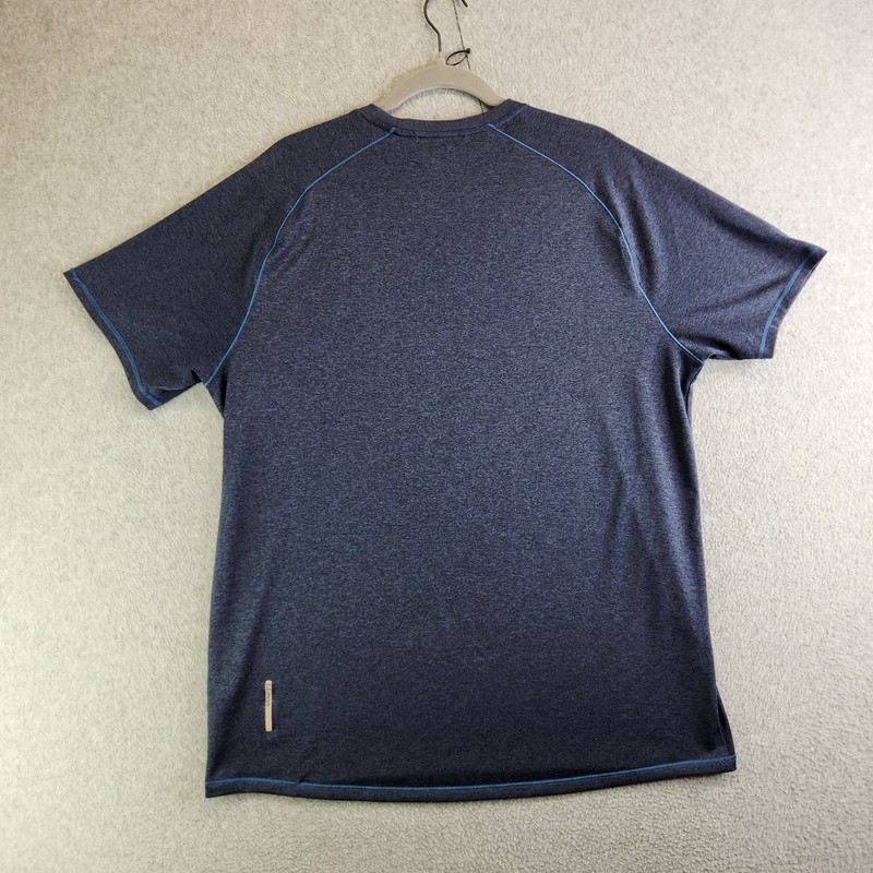 LL Bean Shirt Mens L Tall Blue Slightly Fitted Performance Set Workout Camping gallery