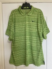 NEW Nike Mens Tiger Woods TW Golf Polo ADV Green DH0789-332 Size XL