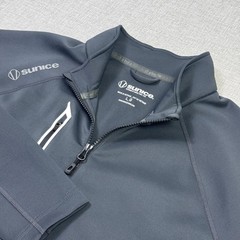 Sunice 1/4 Zip Golf Pullover Mens Large Gray Mock Neck Performance Long Sleeve