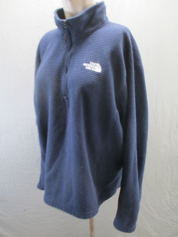 The North Face Size XL Mens Blue 1/4 Zip Sherpa Lined Outdoor Logo Pull Over 170 gallery
