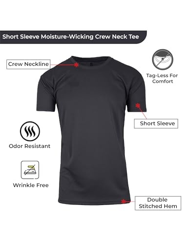 GALAXY BY HARVIC MEN'S MOISTURE-WICKING WRINKLE FREE PERFORMANCE MUSCLE TEE L gallery