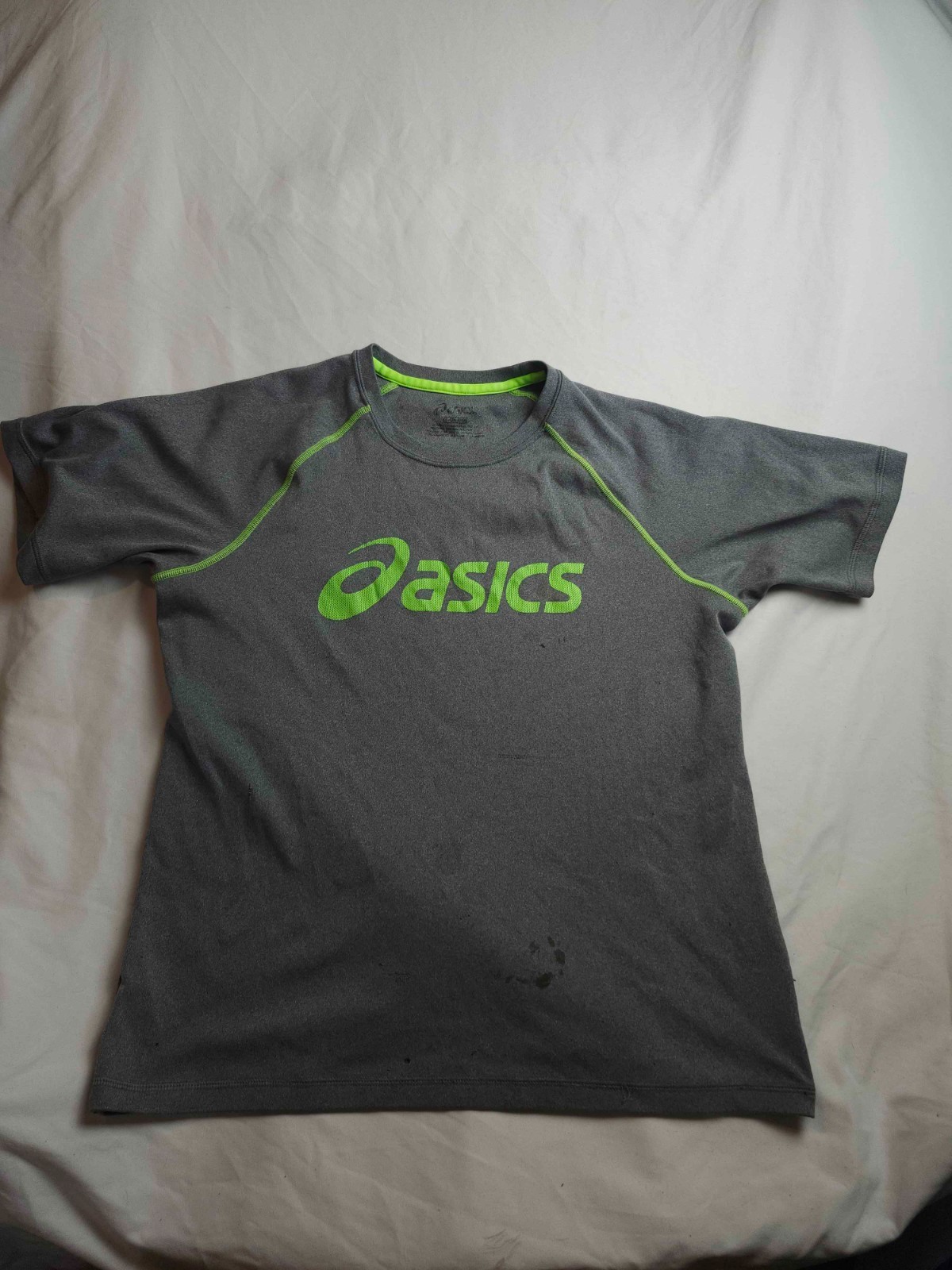 ASICS T-Shirt Mens Gray Performance Sporty Tech Lightweight Activewear Gorpcore gallery