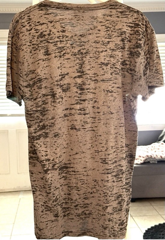 VERY RARE Vintage World Gym LARGE CHARCOAL GREY V Neck T Shirt PRE-LOVED PERFECT gallery