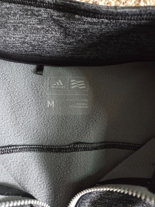 MINT! Adidas Golf Pullover Men's MEDIUM Gray Quarter Zip Pullover Cheetos Logo gallery