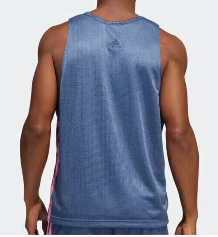 adidas Mens Sz S WORLDWIDE HOOPS CREATOR 365 TANK TOP Black Blue Pink HG2627 $42 gallery