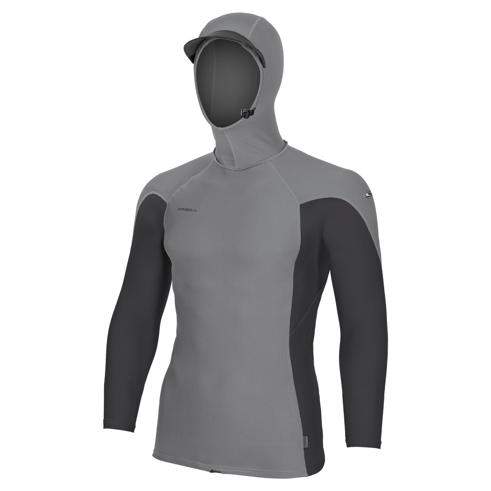 Men's Hyperfreak O'Zone Long Sleeve Rashguard with Hood, Smoke/Tempsteel, X-L... gallery