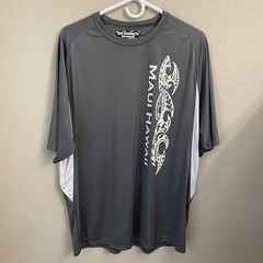 808 Clothing Co Men’s XL Gray Hawaiian Islands Performance Active T-Shirt UPF 30