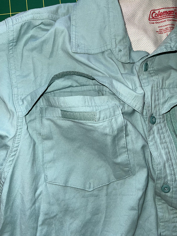 Coleman Mesh Lined Hiking Shirt Aqua Large gallery