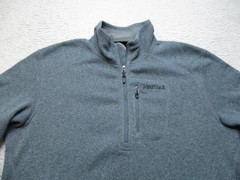 Marmot Fleece Pullover Mens XL Gray 1/4 Zip Chest Pocket Hiking Outdoor P71100