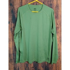 REI Co-op Mens Medium Green Long Sleeve Active T-Shirt Hiking Performance Top