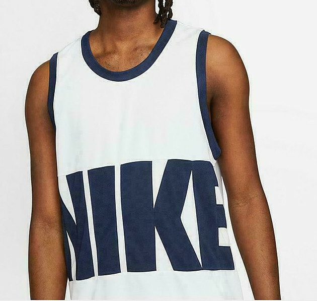 Nike Men's Dri-FIT White/Navy Basketball Jersey (DA1041-100) Sizes M & XXL - NWT gallery