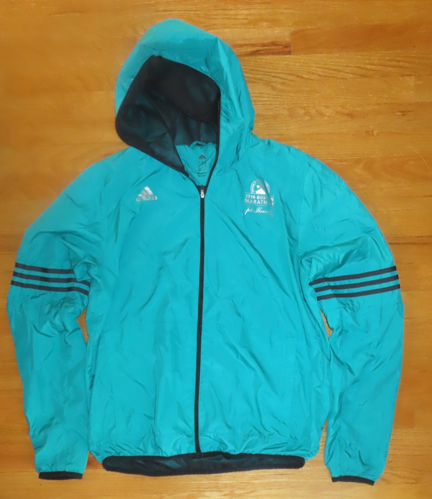 April 2016 Adidas 120th B.A.A. BOSTON MARATHON Zippered (MED) Hooded Jacket gallery