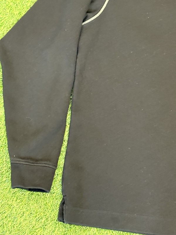 Scott Barber 1/4 Zip Long Sleeve Large Black Pullover Shirt Sweater Pima Cotton gallery