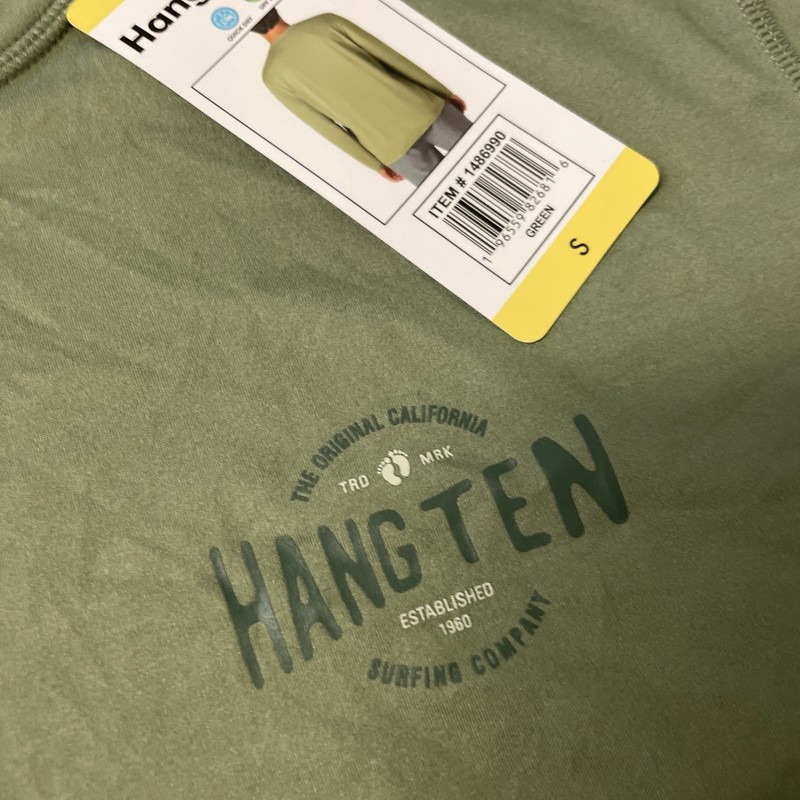 HANG TEN Men's Long Sleeve Sun Tee Shirt UV PROTECTION UPF 50+ GREEN Quick SMALL gallery
