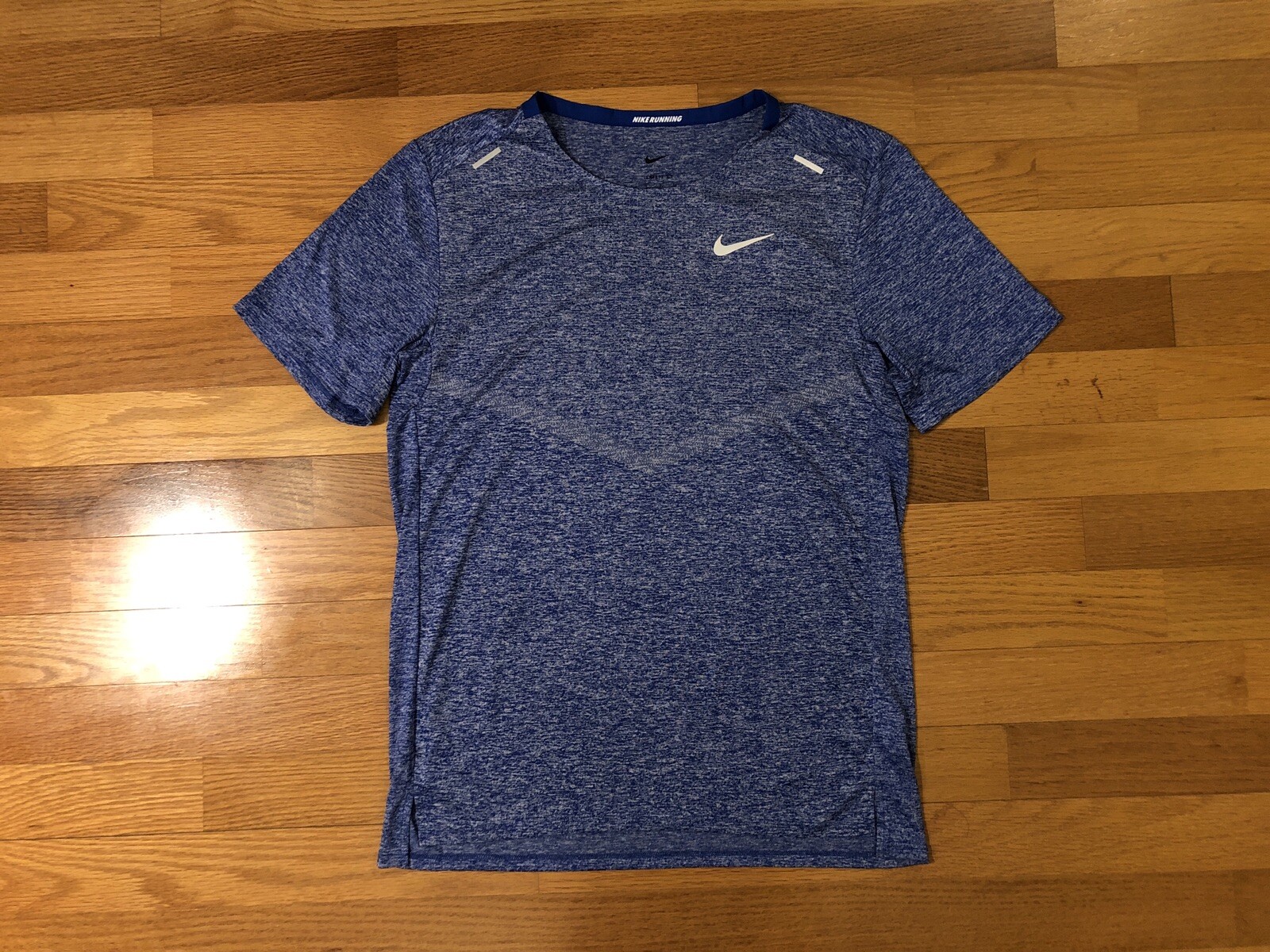 New XXL Nike Dri-FIT Rise 365 Running Division Heather Blue Shirt 3M CZ9184-482 gallery