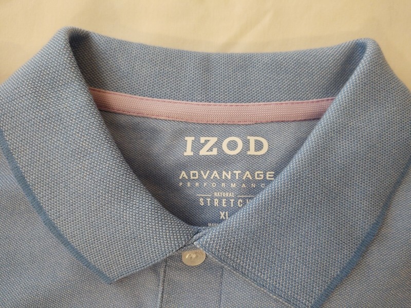 IZOD ADVANTAGE PERFORMANCE COOL FX MEN'S SHORT SLEEVE POLO SHIRT - SIZE XL gallery