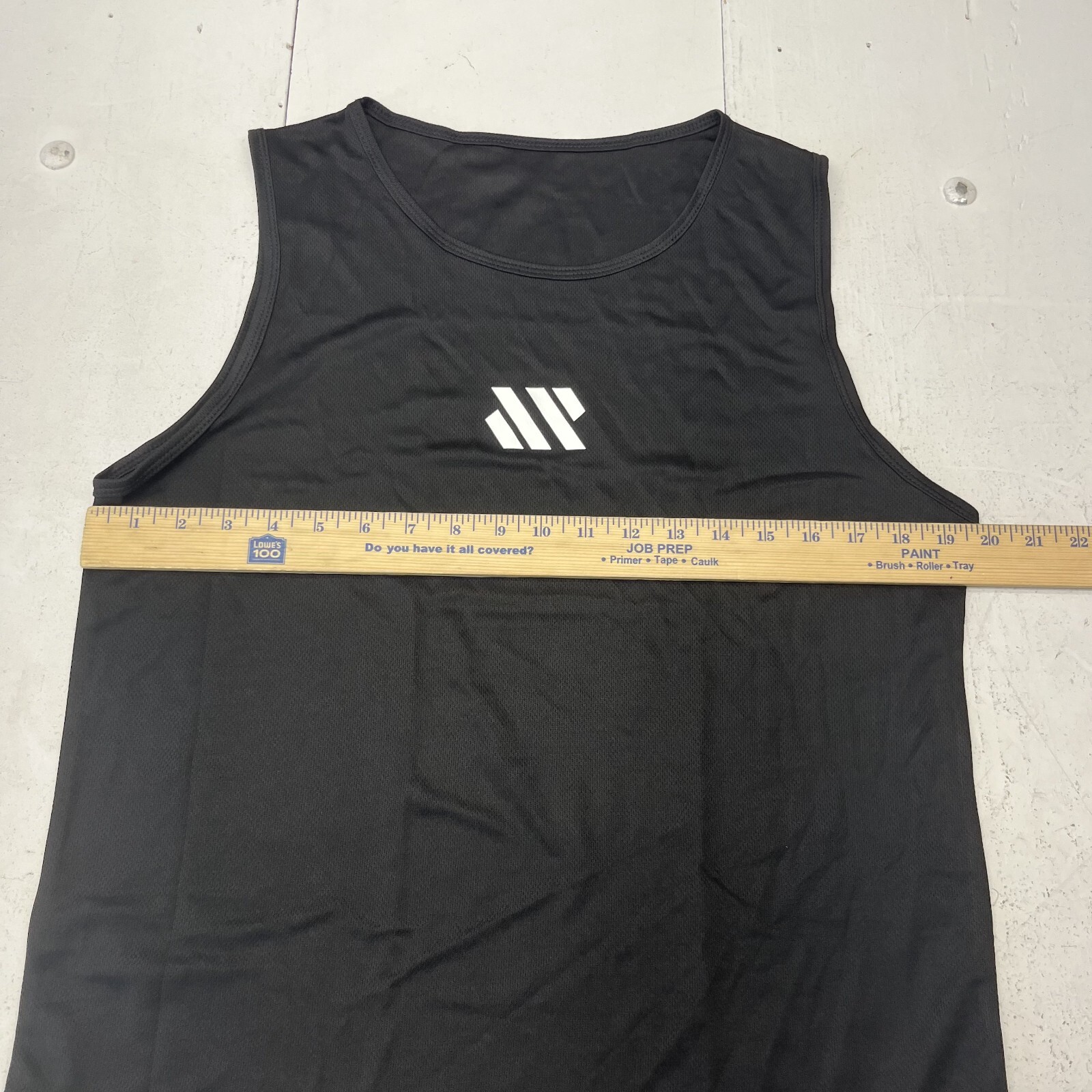 Black Line Print Jersey Oversize Tank Top Men's Size Small NEW gallery