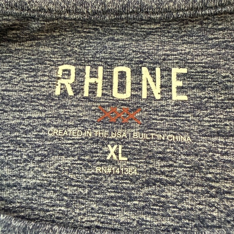 Rhone Reign Short Sleeve Training Tee Navy Blue Heather Mens XL RN141364 gallery