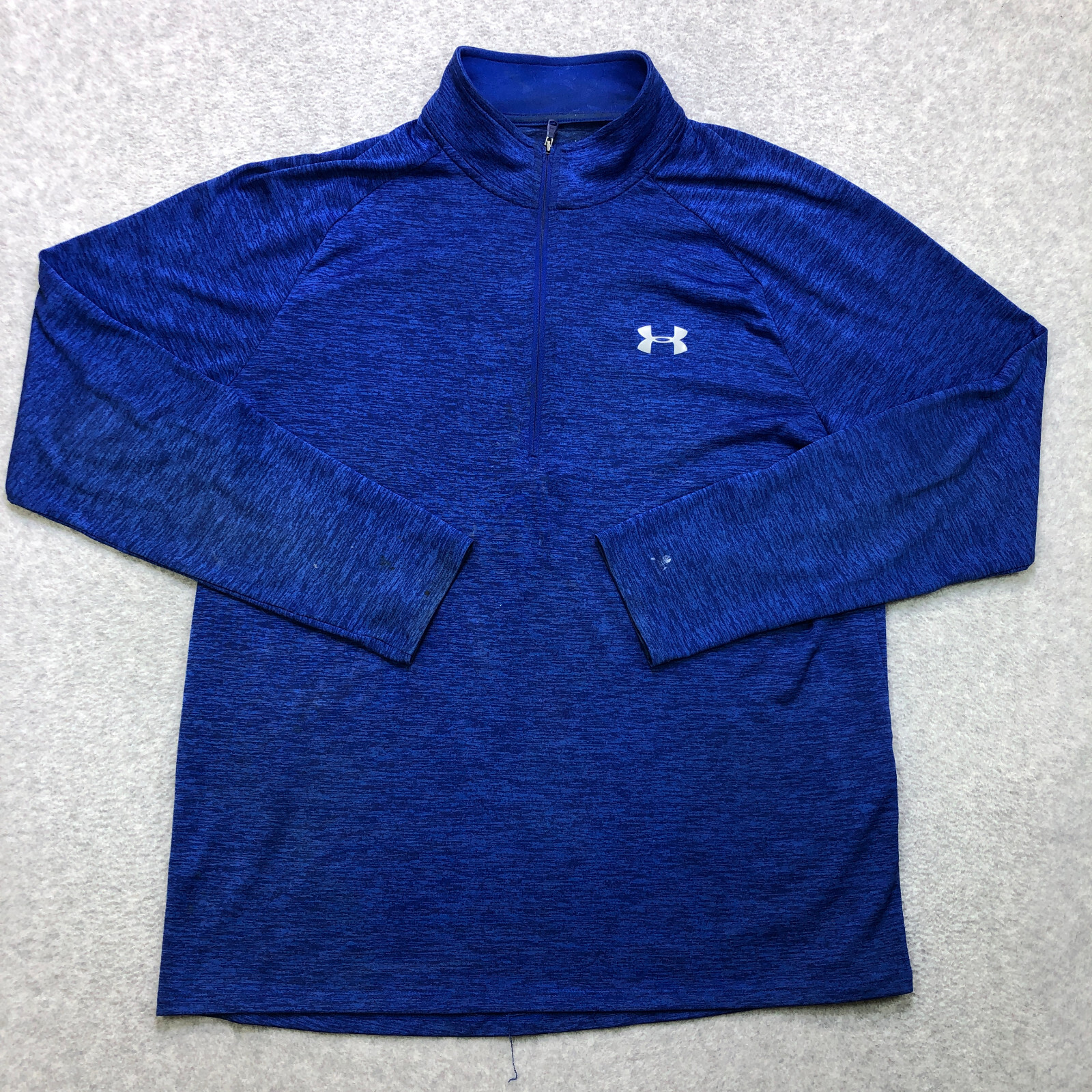 Under Armour Pullover Mens Large Blue Quarter Zip Golf Performance Lightweight gallery