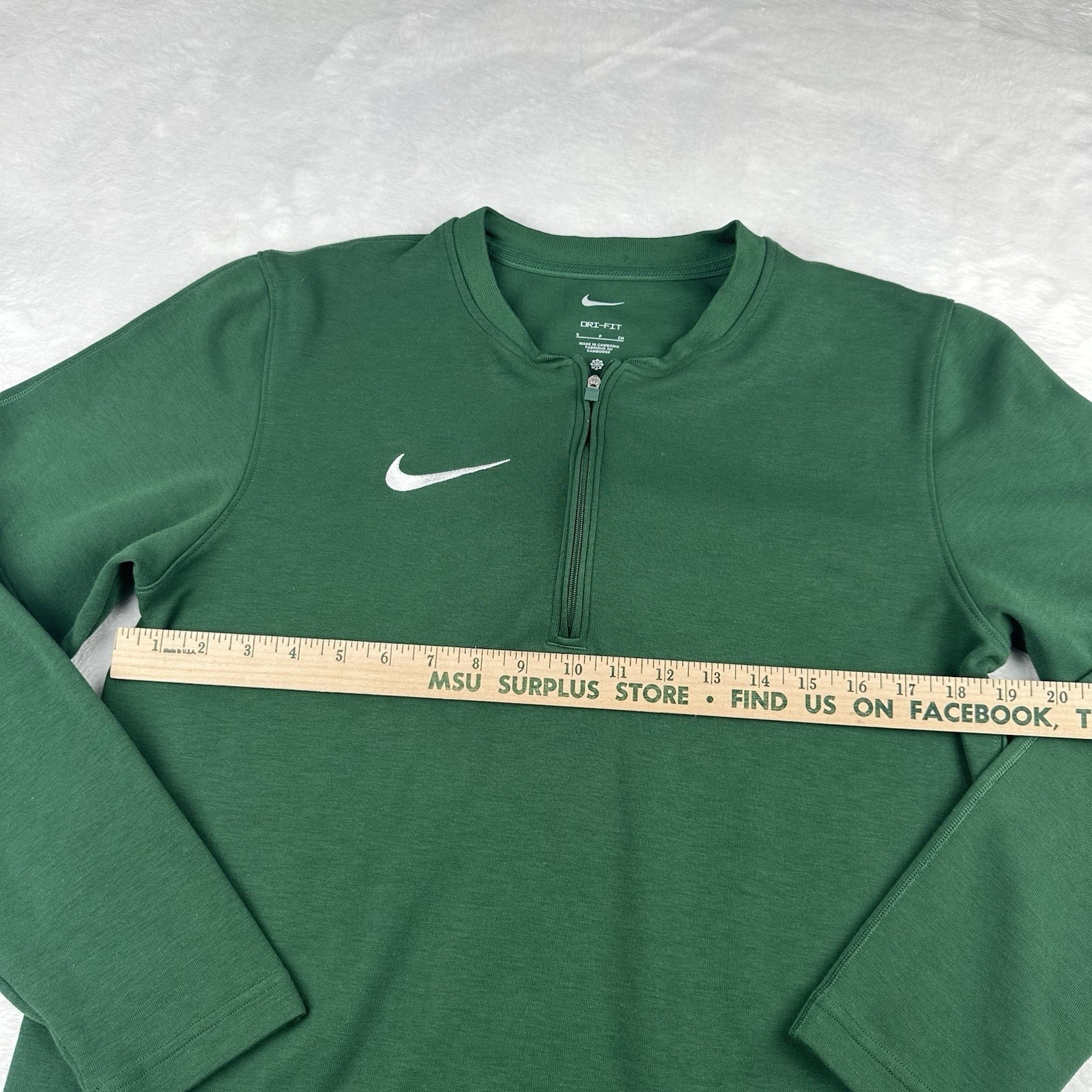 Nike Dri-FIT Team Coach 1/2 Zip Pullover Mens S Green Golf Training DV6751-342 gallery