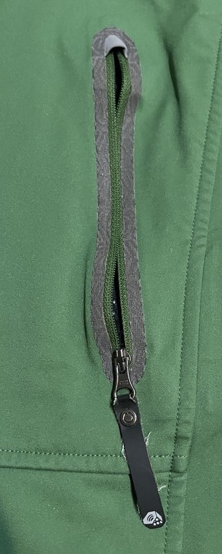Mountain Hardwear Jacket Mens Medium Green Softshell Lined Full Zip Hiking Gore gallery