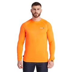 Timberland PRO Men’s Wicking Good Sport Long-Sleeve T-Shirt 2.0, Bright Orange,