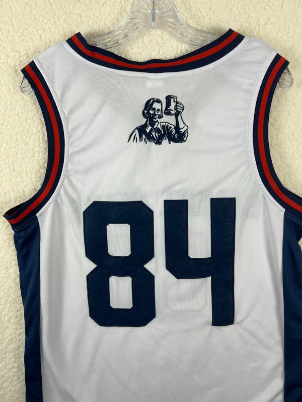 Samuel Adams Jersey Mens Medium Beer Basketball #84 Embroidered Stitching gallery