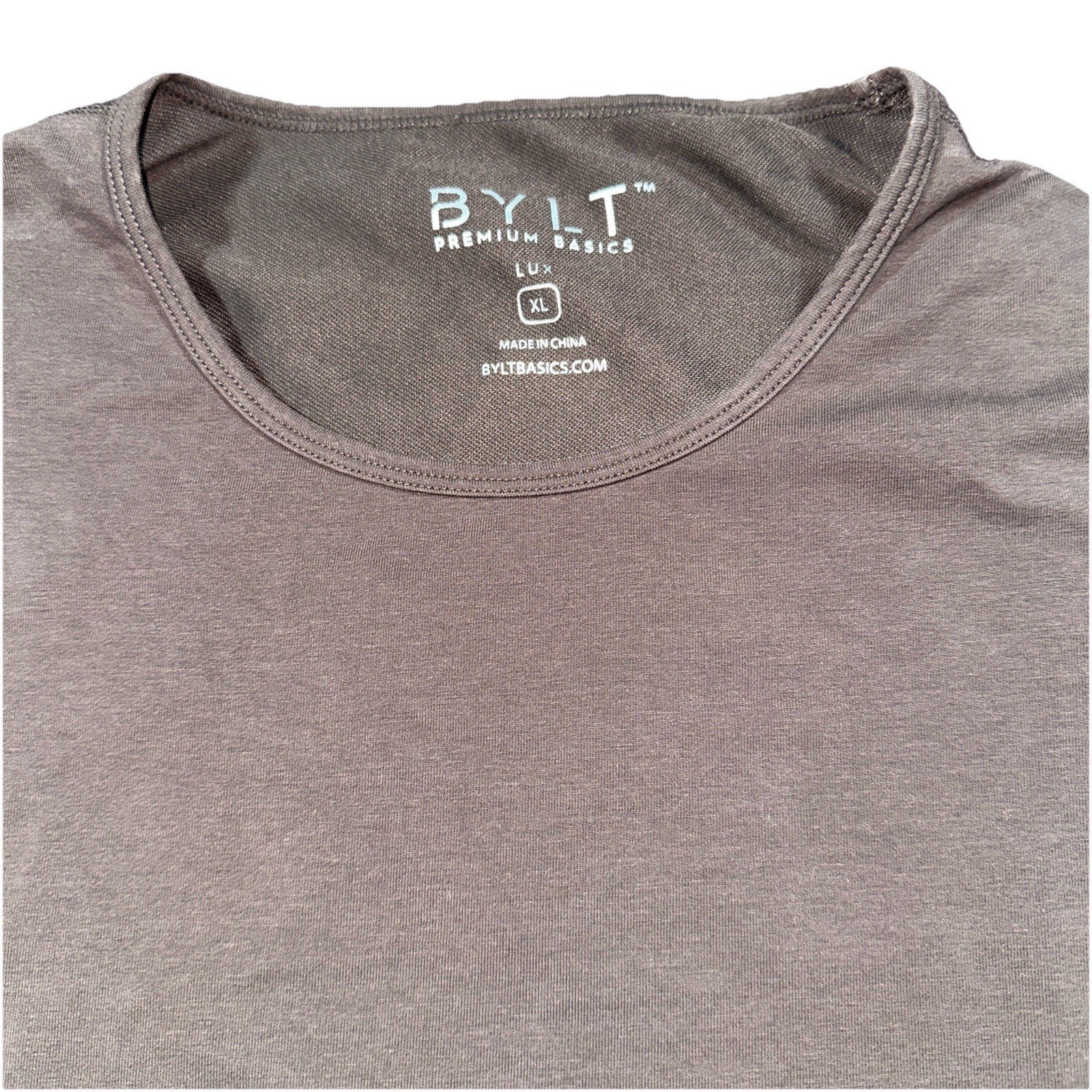 BYLT Premium Basics Lux Long Sleeve T Shirt Men’s Size XL Brown gallery