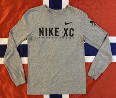 Nike XC Cross Regionals 2017 NXR Mens S Gray Long Sleeve Shirt Cross Country Tee