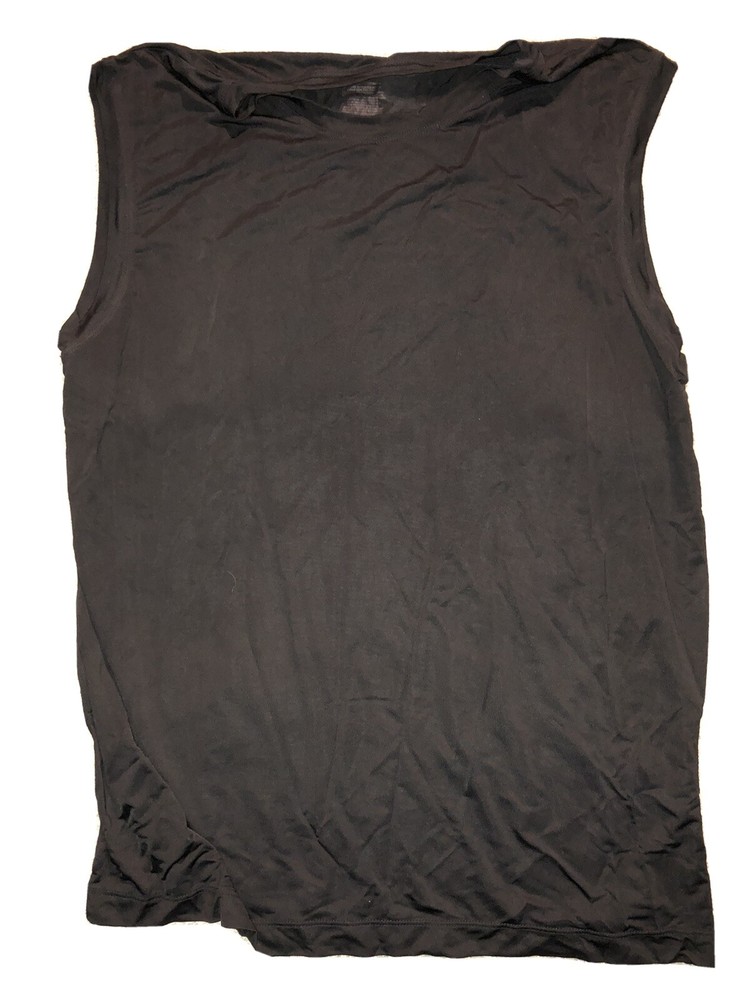 Stafford Men’s Polyester/Spandex Blend Black Muscle Shirt No Tags