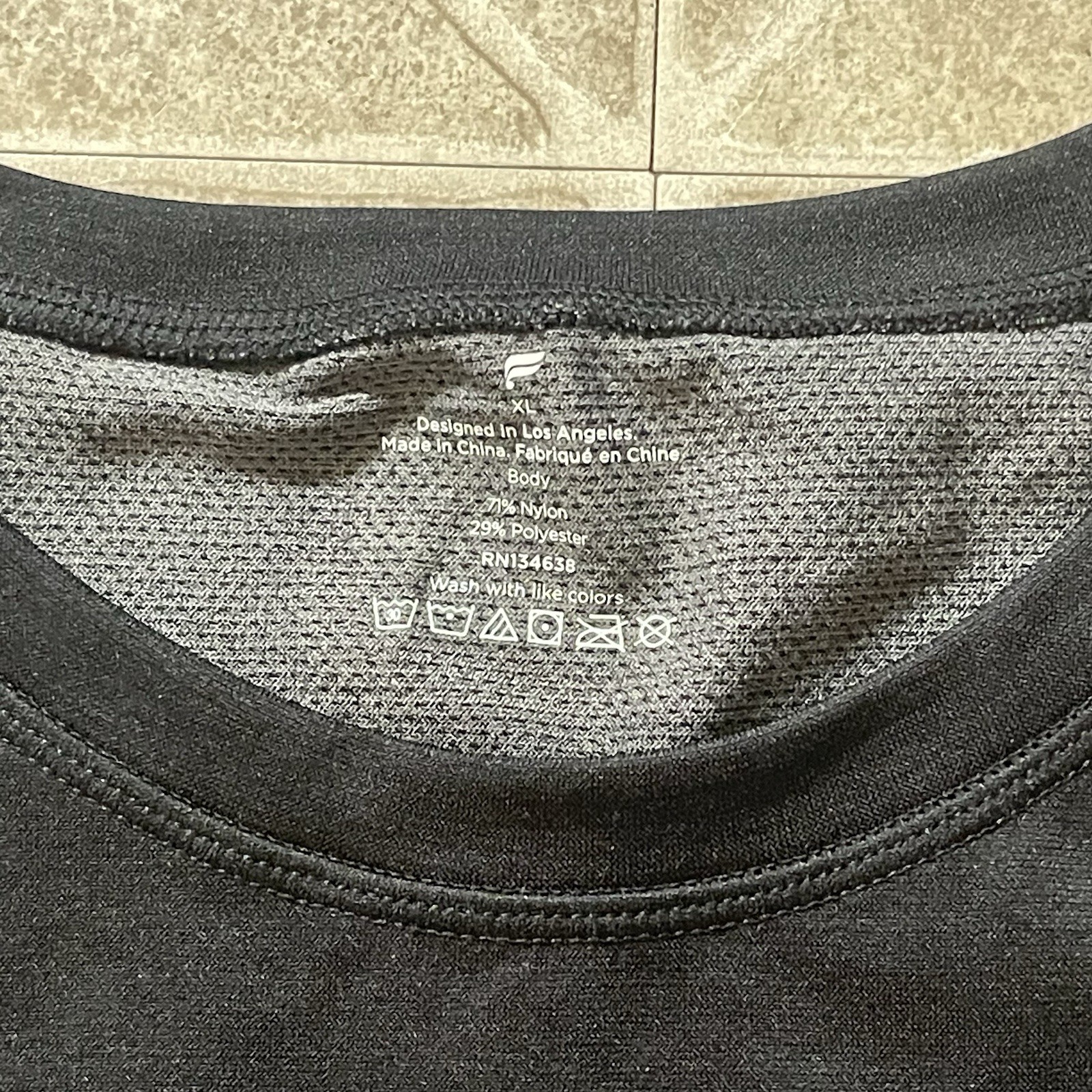 Fabletics Training Day Muscle Tank Mens XL Black Camo Gym Sleeveless Shirt gallery