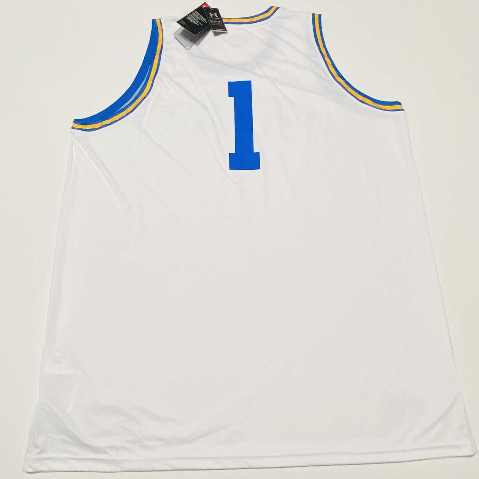 UCLA Bruins Under Armour #1 Basketball Jersey White Men’s Size Medium M NEW gallery