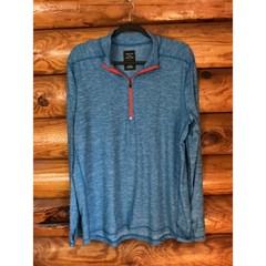 American Eagle AE Active 360 Extreme Flex Quarter Zip Pullover Blue Mens Large