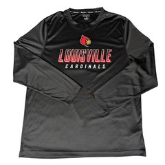 Champion Louisville Cardinals Long Sleeve Athletic T Shirt Men XL Black