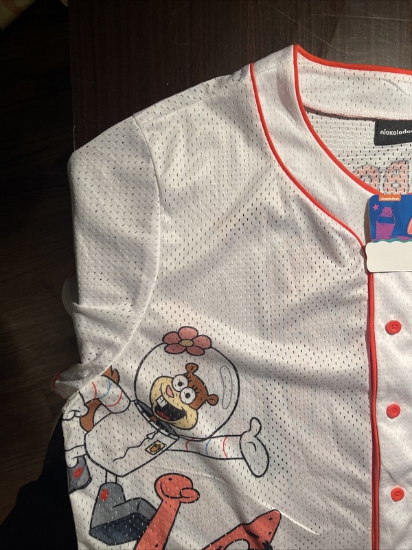Nickelodeon Spongebob Jersey Shirt Baseball style Bikini Bottom 99 Mens 3XL NWT gallery