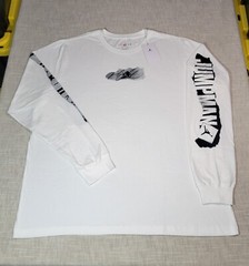 NIKE Air Jordan Flight Shirt Mens Logo Long Sleeve White Black M L XL 2XL 3XL
