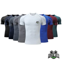 Mens Compression Top T-Shirt Short Sleeve Base Layer Workout Sports Quick Drying