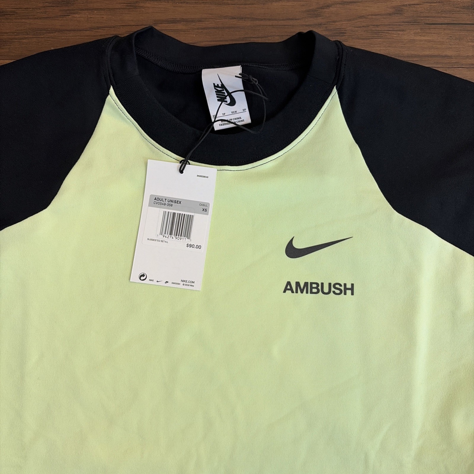 NWT Nike Ambush Oversize Tee T-Shirt Size X-Small Unisex Ghost Green CV0549-358 gallery