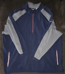 Reebok Long Sleeve 1/4 Zip Golf Pullover Navy Blue/Gray Size 4xl