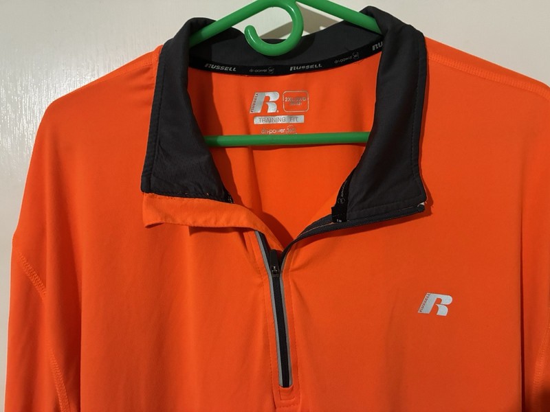 Russell Brand Adult 2XL (50-52) Training Fit Orange w/Black Trim Pullover Shirt gallery
