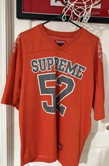 Supreme spiderweb football jersey Orange medium hockey baseball