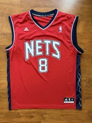 Adidas New Jersey Nets Deron Williams #8 NBA Jersey Men’s XL Red Authentic